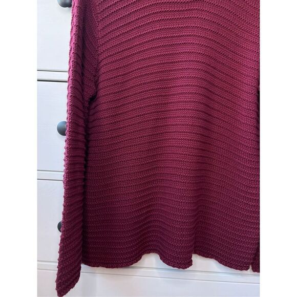 Coldwater Creek 100% cotton knit sweater‎ red-burgundy size XS Christmas winter - Picture 17 of 17